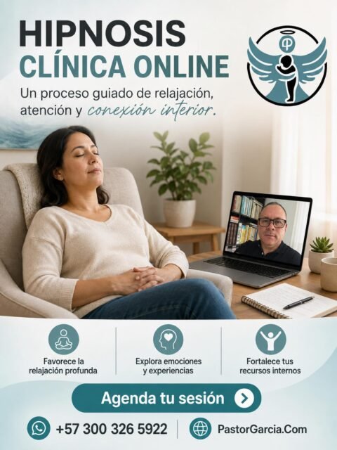 Permítete acceder a un nivel más profundo de bienestar a través de la Hipnosis Clínica Online. Un proceso guiado de relajación, atención y conexión interior junto al Pastor García.
En cada sesión podrás:
🧘 Favorecer la relajación profunda.
🔍 Explorar emociones y experiencias.
💪 Fortalecer tus recursos internos.
📲 ¡Agenda tu sesión hoy mismo y descubre todo lo que puedes sanar!
 Escríbenos al WhatsApp: +57 300 326 5922
 Visita nuestra web: PastorGarcia.Com ⁠#HipnosisClinica⁠ ⁠#HipnosisOnline⁠ ⁠#TerapiaConHipnosis⁠ ⁠#SaludMental⁠ ⁠#BienestarEmocional⁠ ⁠RelajacionProfunda⁠