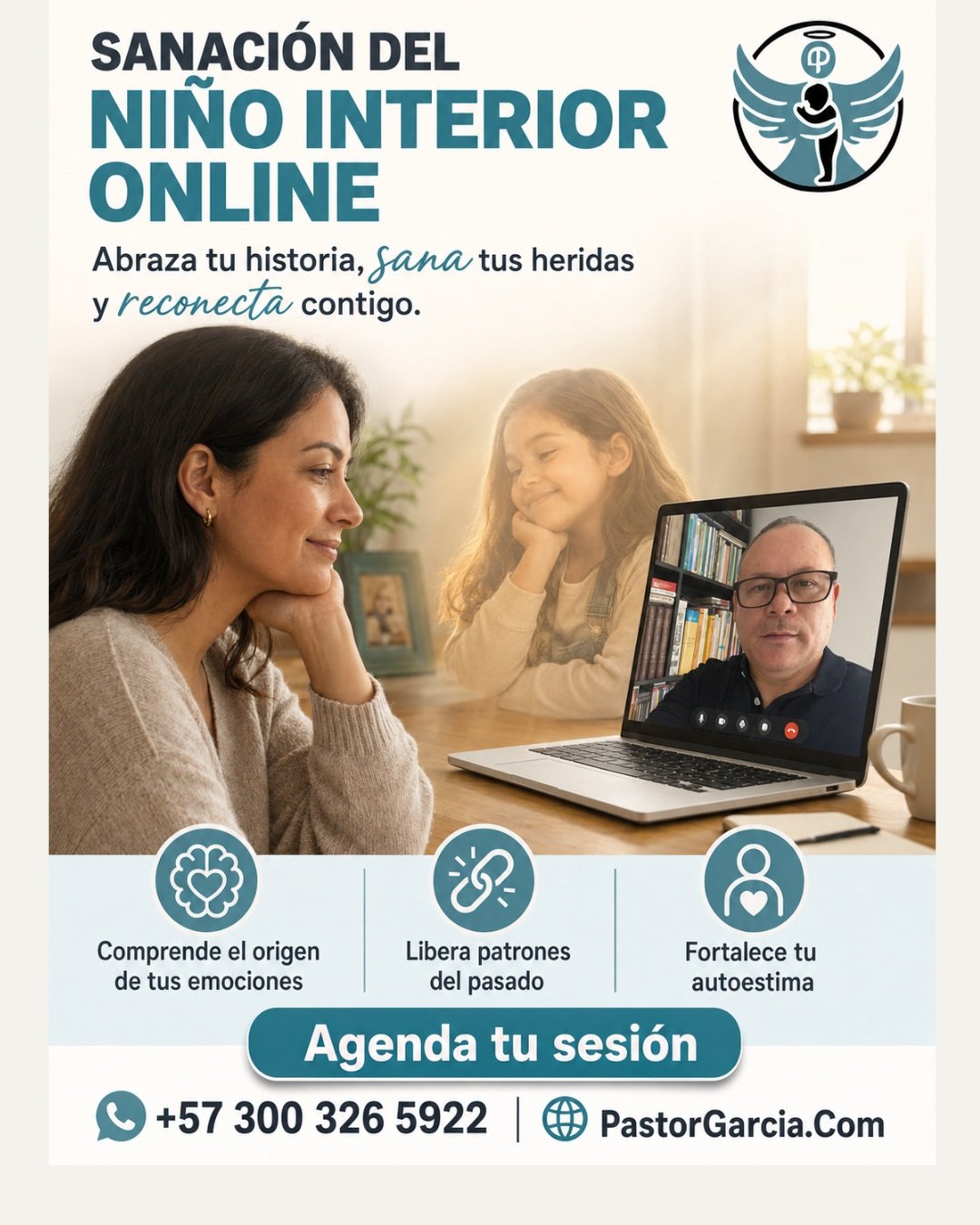 Sanación del Niño Interior Online 🌟

¿Sientes que hay patrones del pasado que se repiten en tu vida? Es momento de abrazar tu historia, sanar tus heridas y reconectar contigo.

A través de estas sesiones online guiadas por el Pastor García, podrás:

Comprender el origen de tus emociones.

Liberar patrones del pasado.

Fortalecer tu autoestima.

📲 Agenda tu sesión hoy mismo:

Escríbenos al WhatsApp: +57 300 326 5922

Visita nuestra web: PastorGarcia.Com
#SanacionEmocional #NinoInterior #HeridasDeLaInfancia #PsicologiaOnline #SaludMentalColombia #TerapiaOnline #PsicologoEnSabaneta #pastorgarciaterapeuta